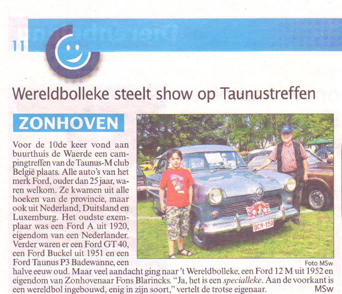 Zonhoven Ford oldtimertreffen 2010 Het Belang Van Limburg